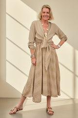 Sophia Bias Cut Gold Thread Dress