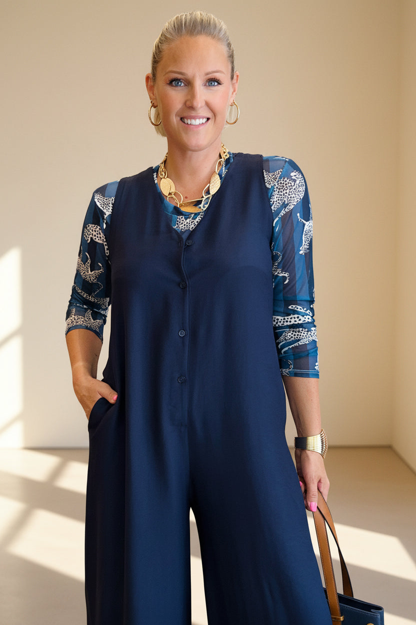 Sleevless Palazzo Jumpsuit