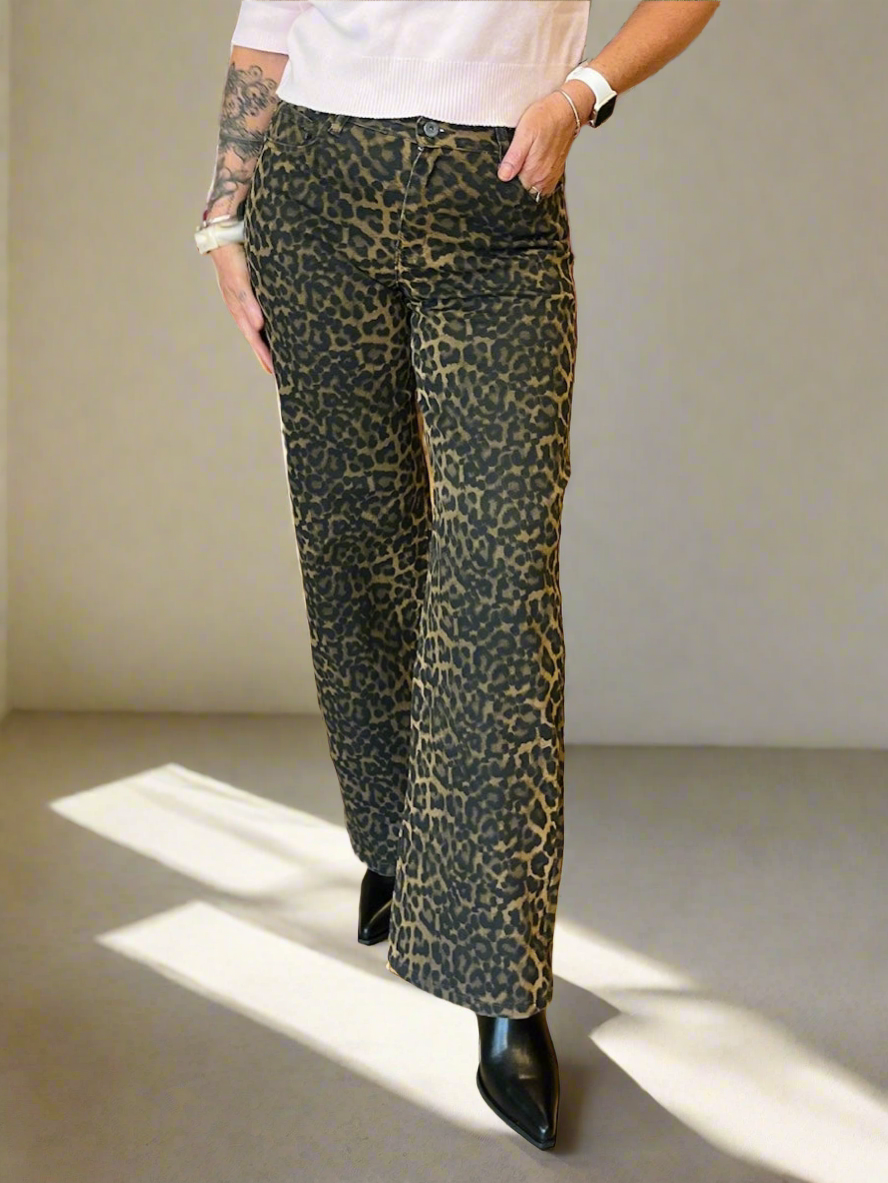 Leopard Print Jeans
