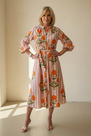 Lara Block Print  Dress