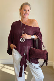Loose Cotton Weave Tie Jumper