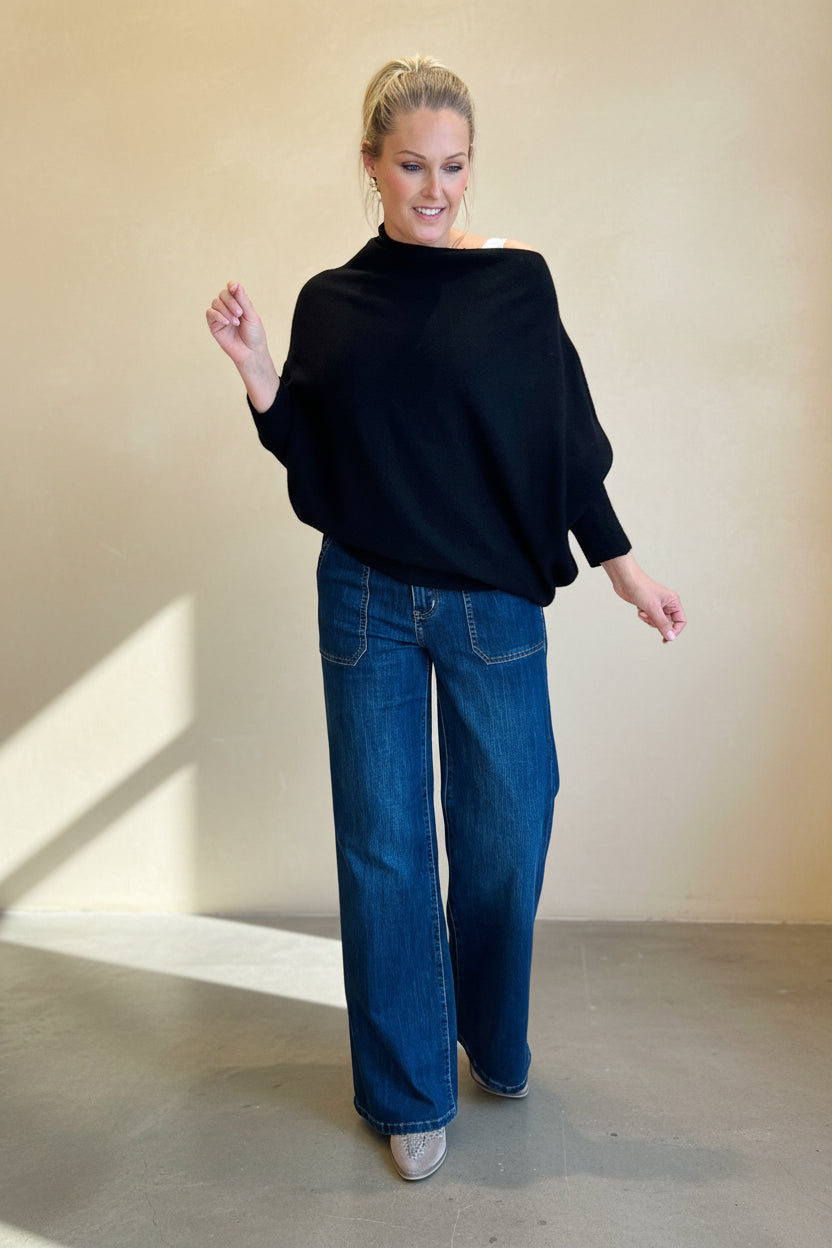 Asymmetric Slouch Italian Soft Knit