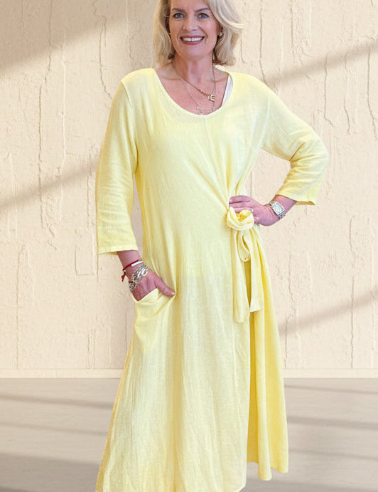 Sorrento Side Tie Midi Dress