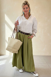 Super Wide Leg Poplin Cullottes