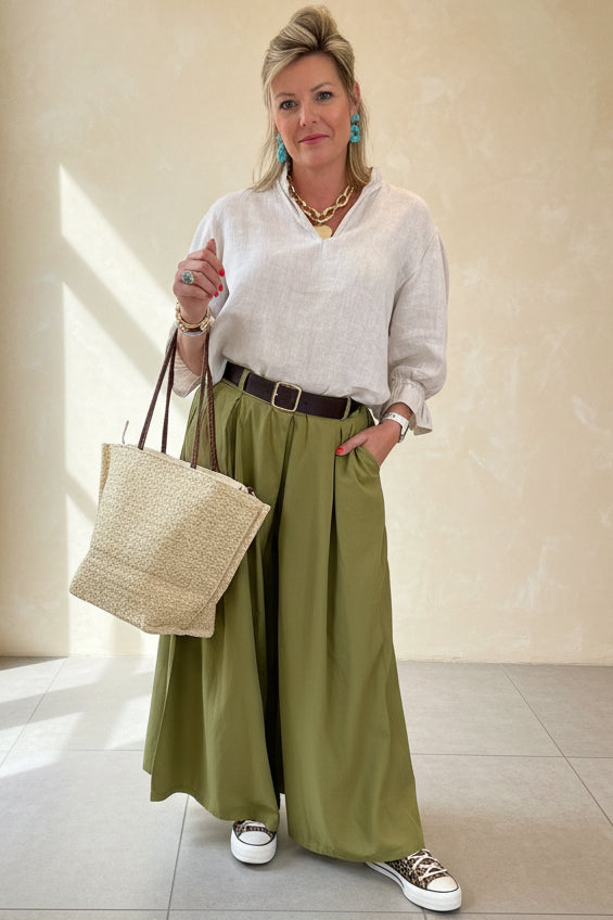 Super Wide Leg Poplin Cullottes