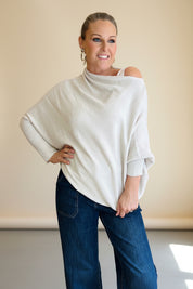 Asymmetric Slouch Italian Soft Knit