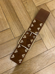 Wide Studed Buckle Belt