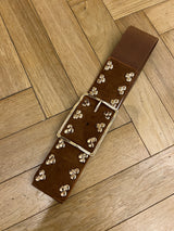 Wide Studed Buckle Belt