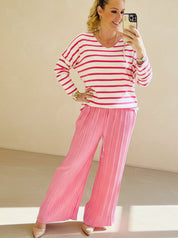 Pleated Palazzo Trousers