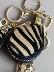 Cow Hide Bag Charm/Key Ring