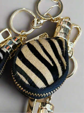 Cow Hide Bag Charm/Key Ring