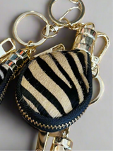 Cow Hide Bag Charm/Key Ring