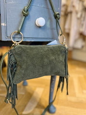 Fringe Suede Shoulder Bag