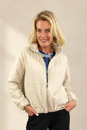 Quilted Bomber Jacket