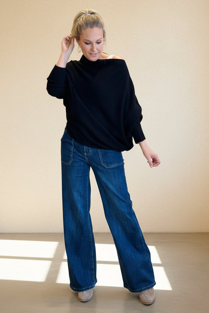 Asymmetric Slouch Italian Soft Knit