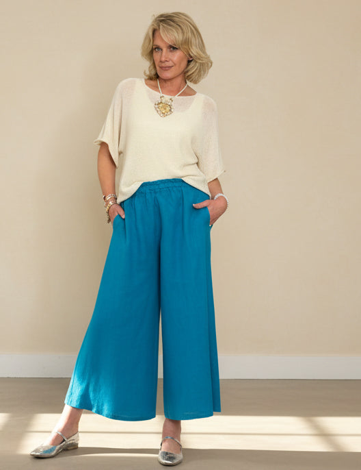 Linen Wide Leg Cullottes
