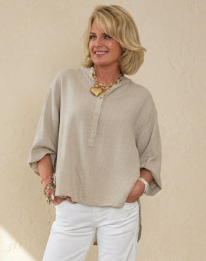 Oversized Balloon Sleeve Shirt