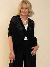 Textured Stitch Cross Over Batwing