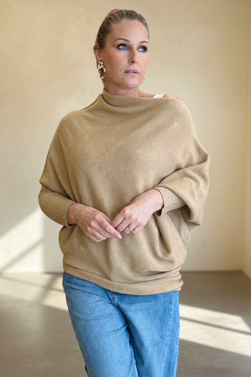 Asymmetric Slouch Italian Soft Knit