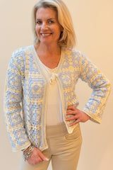 Crochet Tie Front Jacket