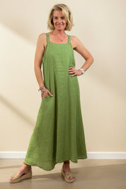 Linen Pinafore Dress