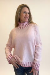 Contrast 'Hand Knit" jumper - Straight Hem