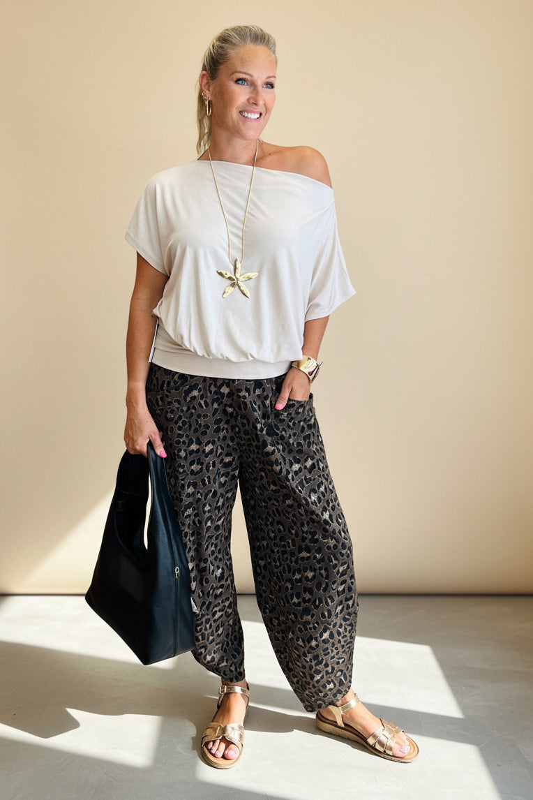 Batwing Slash Neck Tee