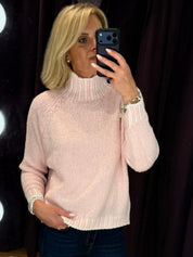 Contrast 'Hand Knit" jumper - Straight Hem