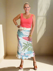 Satin Bias Cut Skirt - Various Prints