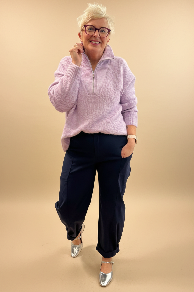 1/4 Zip Soft Knits - Plain