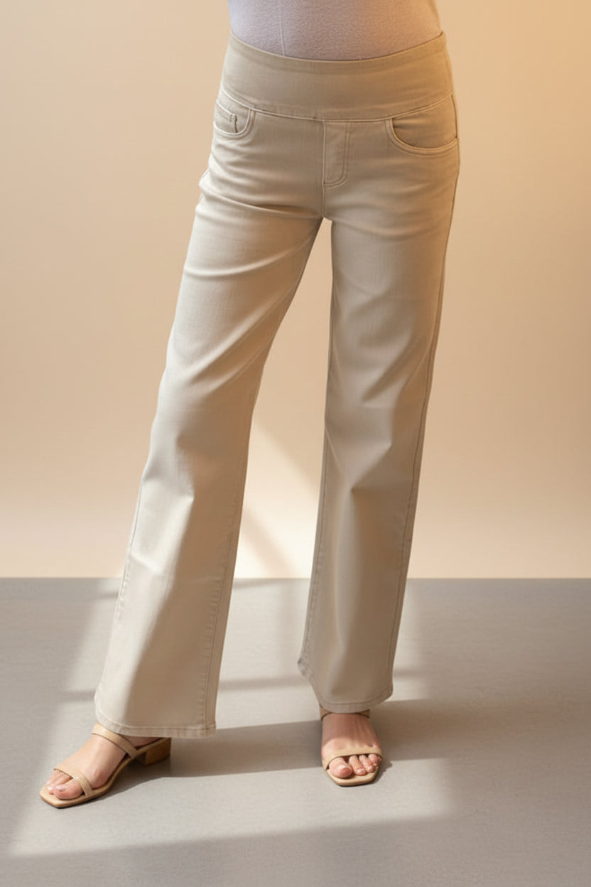 High Waisted Pull on Jeans