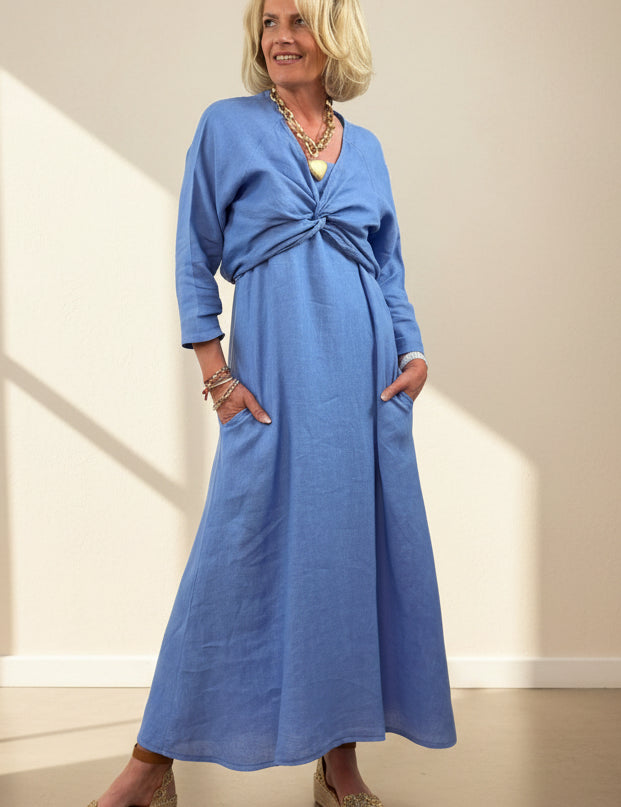 Linen Pinafore Dress