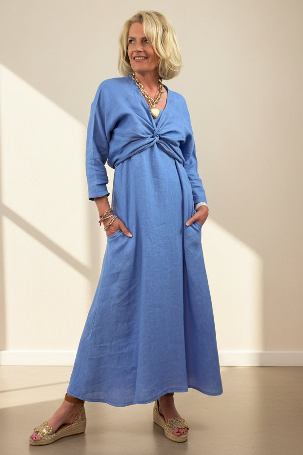 Linen Pinafore Dress