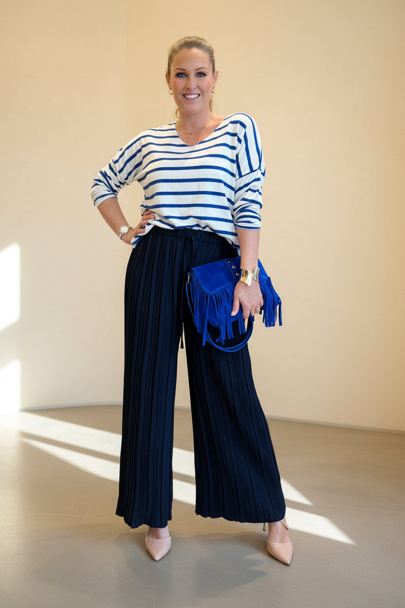 Pleated Palazzo Trousers