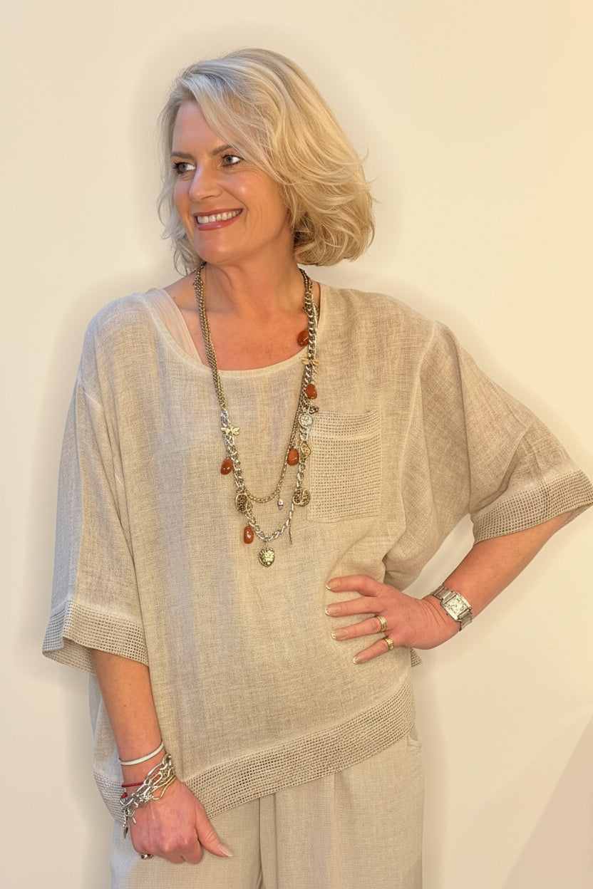 Sorrento Collection - Waffle Pocket Top