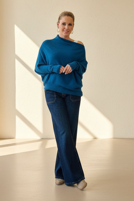 Asymmetric Slouch Italian Soft Knit