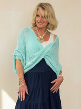 Textured Stitch Cross Over Batwing