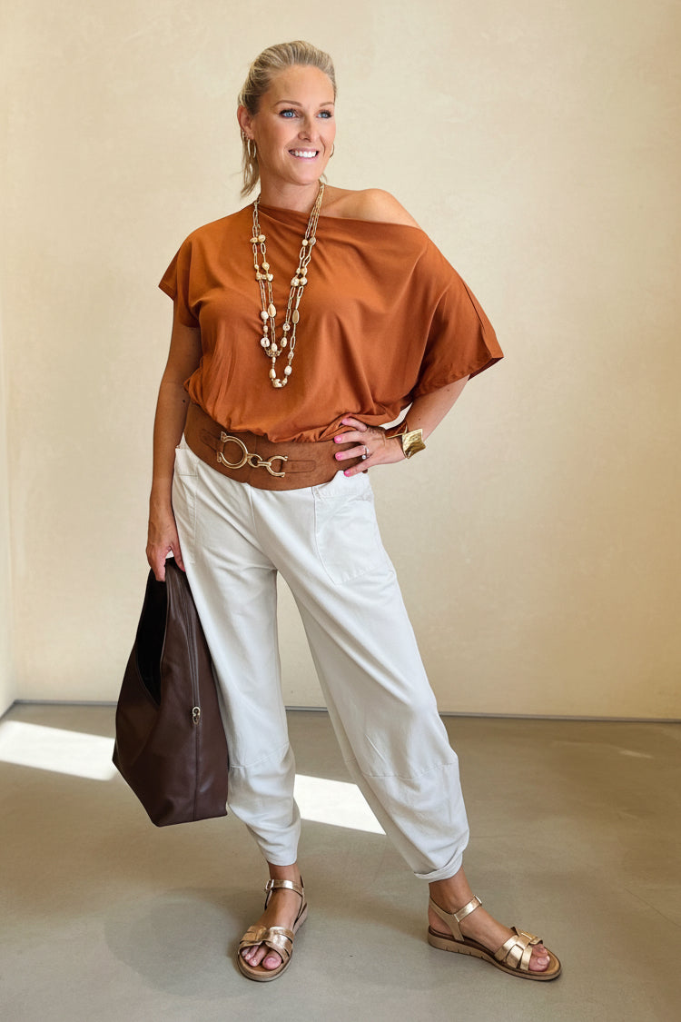 Batwing Slash Neck Tee