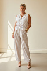 Tapered Cotton Trousers