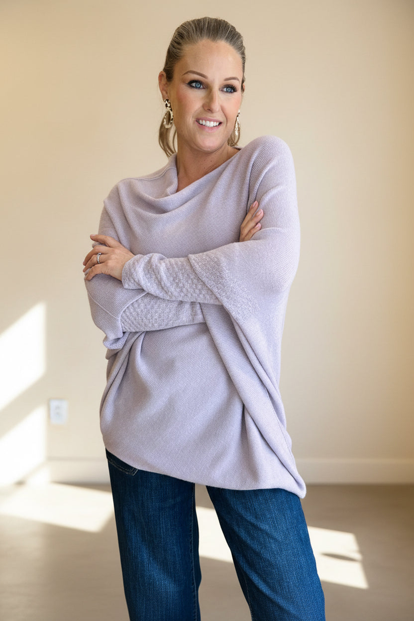 Asymmetric Slouch Italian Soft Knit