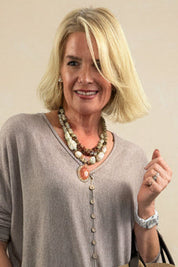 Batwing Button Light Knit