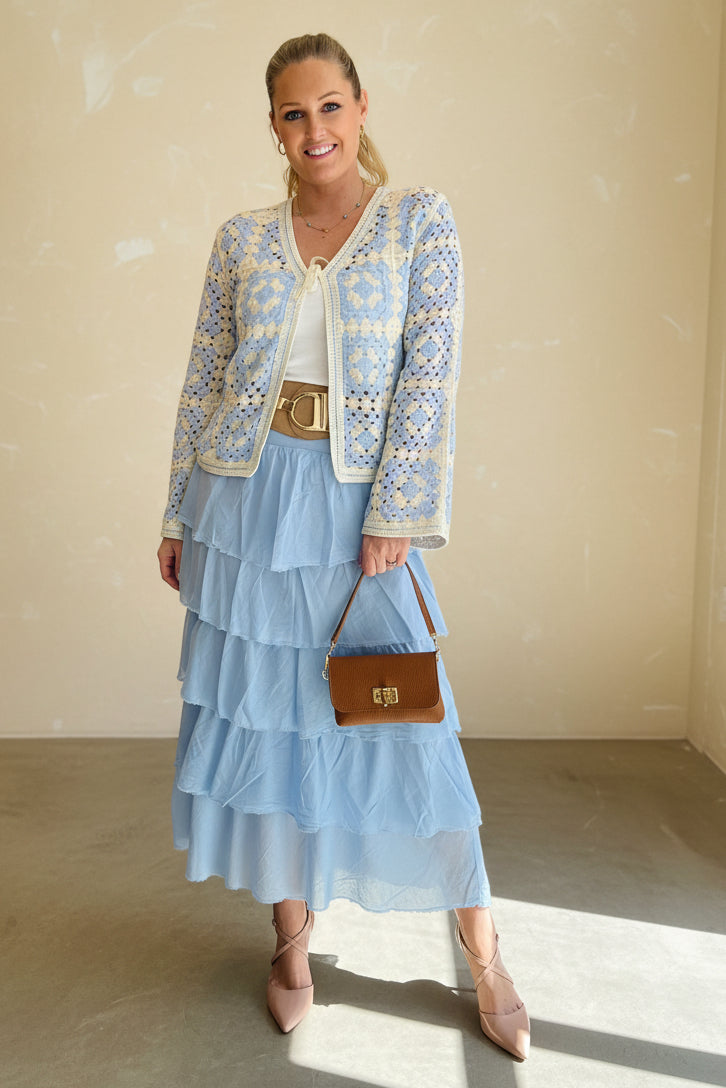Tiered Ruffle Maxi Skirt