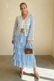 Tiered Ruffle Maxi Skirt