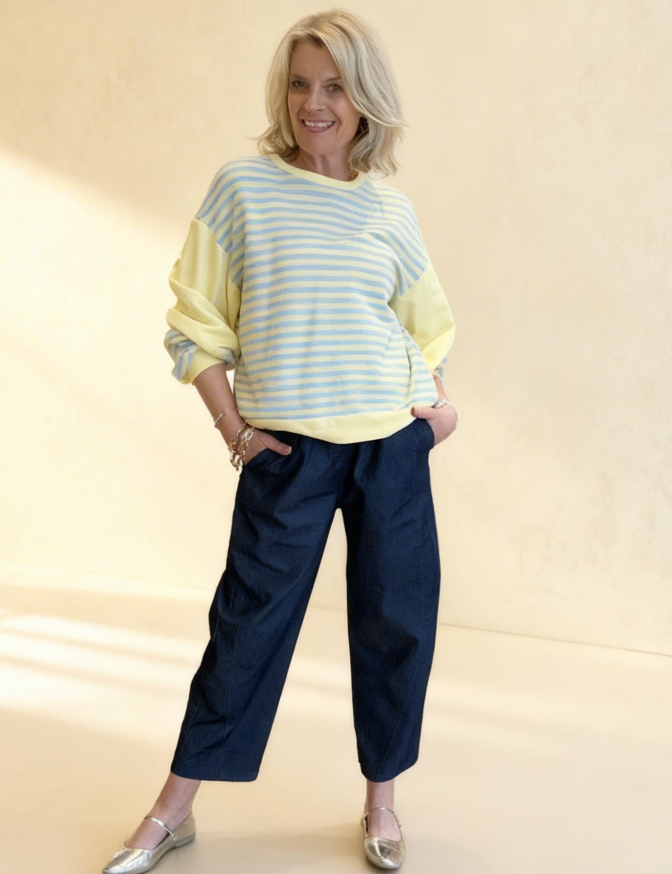 Coast Line - Balloon Sleeve Sweat Shirt