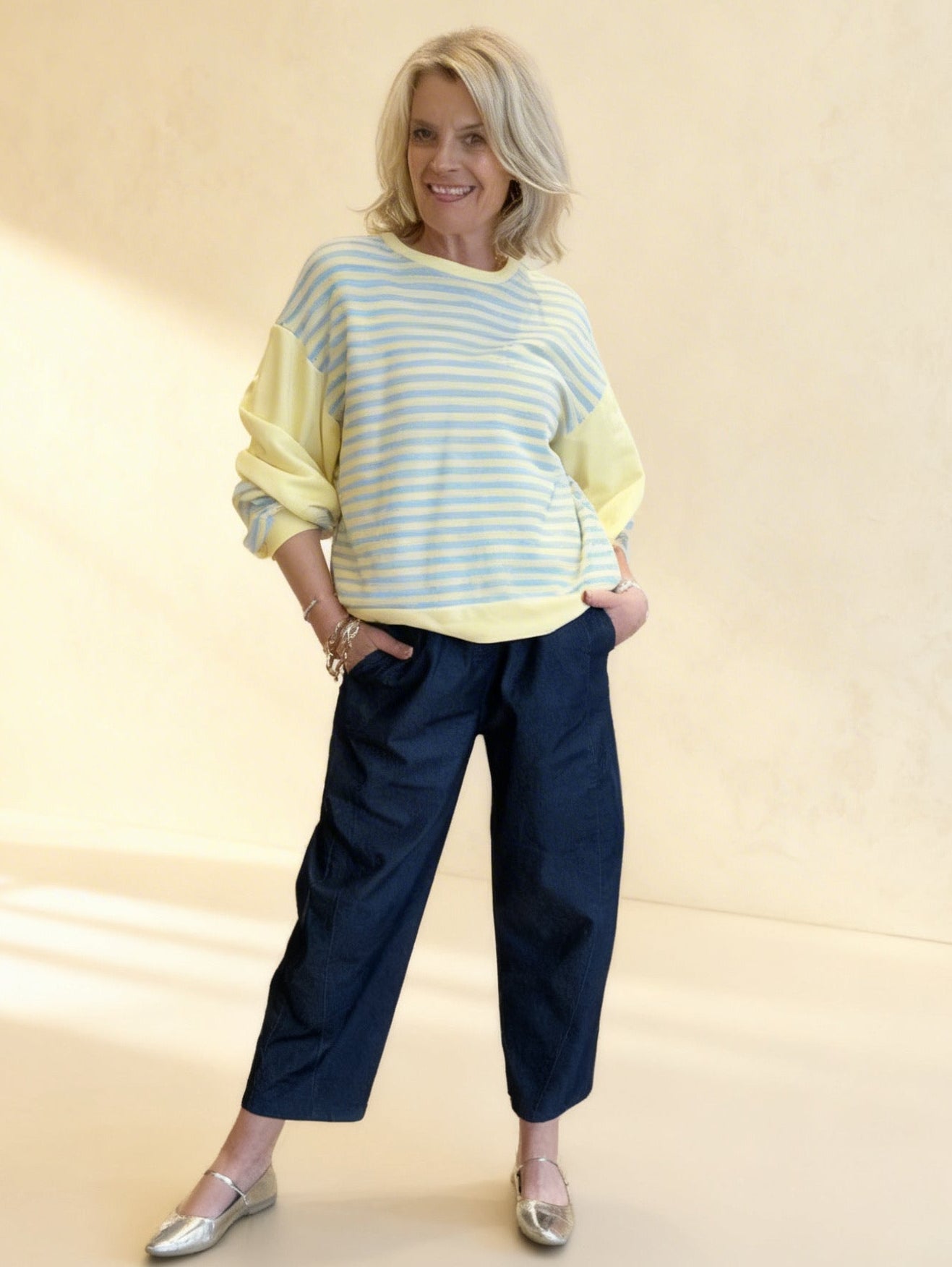 Coast Line - Balloon Sleeve Sweat Shirt