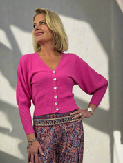 Baloon Sleeve Italian Knit Cardi