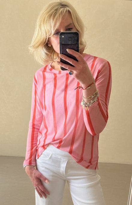 Henley Mesh Layering Top