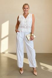 Tapered Cotton Trousers
