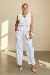 Tapered Cotton Trousers