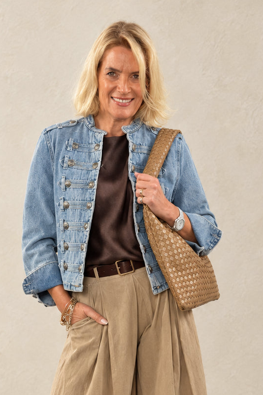 Denim Military Jacket